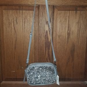 Old Navy Silver/Gray Glitter Bag